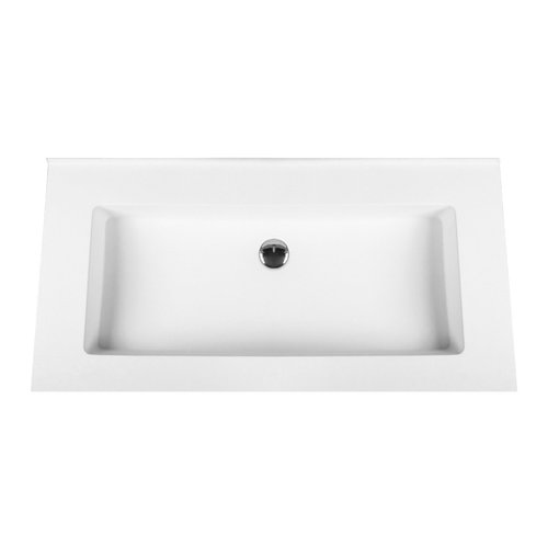 Wastafel Boss & Wessing Zonder Kraangat 45.5x57 cm Solid Surface Wit 