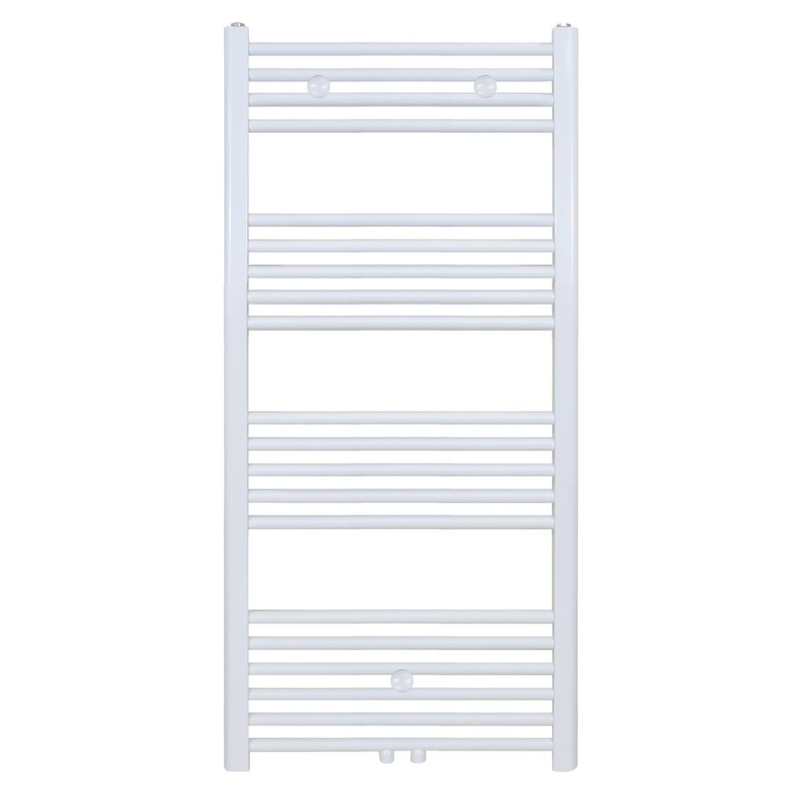 Designradiator Nile Gobi 120x40cm 458W Wit (Midden/zij-aansluiting)