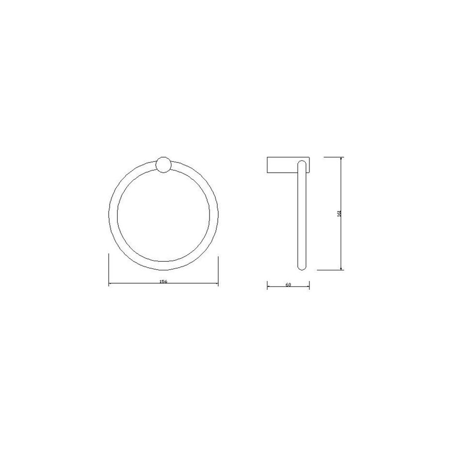 Handdoekring Wiesbaden Ida Gunmetal