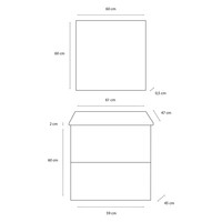 Badmeubelset Differnz Shout 59x60x45 cm Wit (Flat pack)