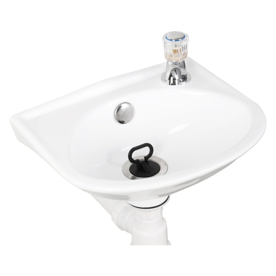 Fonteinset Differnz Gaia 32x28x15cm Wit Met Kraan en Sifon