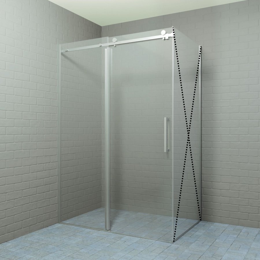 Douchedeur Boss & Wessing Rollo Schuifdeur 140x200 cm 8 mm Nano coating RVS Look