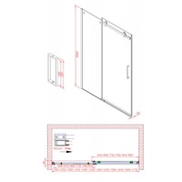 Nisdeur Boss & Wessing Rollo Schuifdeur 120x200 cam 8 mm Inclusief Stabilisatie Nano Glas RVS Look