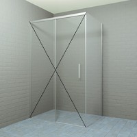 Zijwand Boss & Wessing Rollo Soft Close 80x200 cm Nano Glas RVS Look