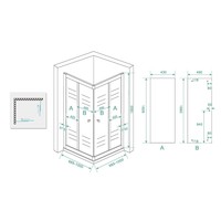 Douchecabine Wiesbaden Aktie Hoekinstap 100x100x190 cm 5mm Helder Glas