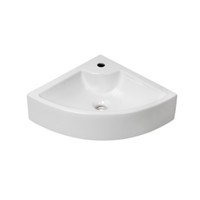 Plieger Hoekfontein Miami 30x30 cm Wit Met Kraangat Zonder Overloop