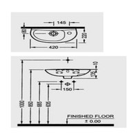 Fonteinset Plieger Compact 42x22CM Wit
