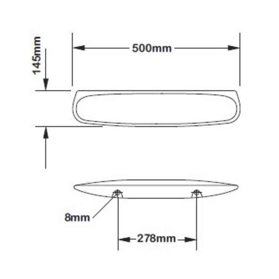 Plieger Planchet Keramisch 50CM Wit (DURAVIT)