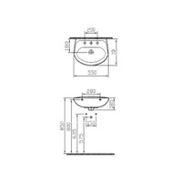 Wastafel Plieger Compact 55x42CM Wit