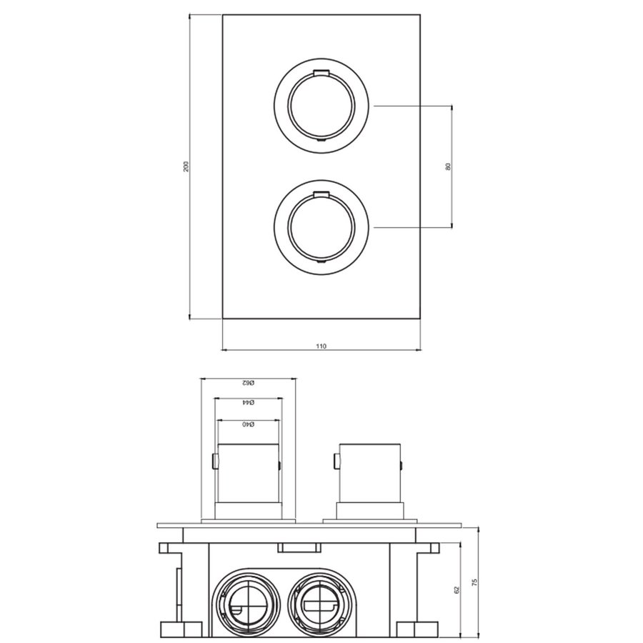 Inbouw Douchethermostaat Brauer Brushed Edition Compleet