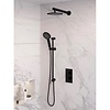Inbouw Regendouche Set Brauer Black Edition Wanduitloop Ronde Hoofddouche 20 cm Met Glijstang en Handdouche 3 Standen Mat Zwart