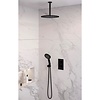Inbouw Regendouche Set Brauer Black Edition Plafond Uitloop Ronde Hoofddouche 30 cm Met Glijstang en Handdouche 3 Standen Mat Zwart