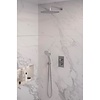 Inbouw Regendouche Set Brauer Brushed Edition Gebogen Wanduitloop Ronde Hoofddouche 30 cm Met Handdouche 3 Standen RVS Look