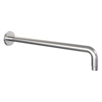 Inbouw Regendouche Set Brauer Brushed Edition Gebogen Wanduitloop Ronde Hoofddouche 20 cm Met Twee Stopkranen en Handdouche 3 Standen RVS Look