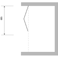 Badwand Plieger Economy 2-delig 2.2 mm Acryl 120x141.2 cm Wit