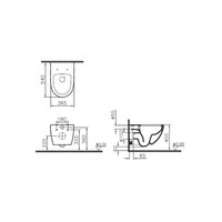 Wandcloset Pack Plieger Zano met Diepspoel Rim-ex 36.5x54cm Softclose Wit