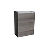 Sanilux Fonteinkast Sanilux Aluminium Greeplijst Century Oak Scharnier Links 52x40x22 cm