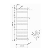 EH Design Radiator Athena 50x140 cm Geborsteld RVS Chroom