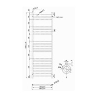 EH Design Radiator Athena 50x160 cm Geborsteld RVS Chroom