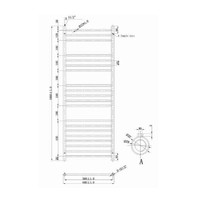 EH Design Radiator Athena 60x160 cm Geborsteld RVS Chroom