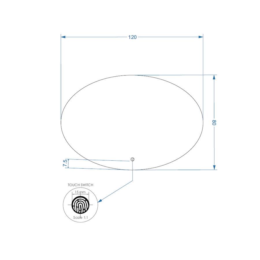 Badkamerspiegel LED BWS Spark Ovale