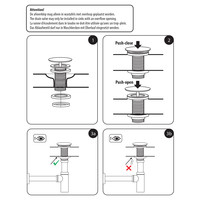 Wastafel Afvoerplug Differnz Pop Up Design 9.8 cm Mat Chroom