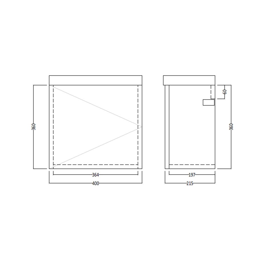 AKTIE! Fonteinmeubel Boss & Wessing Paris 40 cm Mat Zwart (1 kraangat)