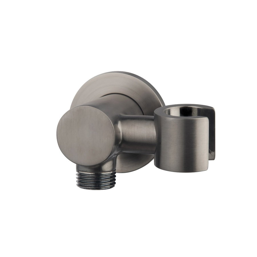 Doucheaansluiting BWS Cemal Handdouchehouder Rond Met Kantelbare Opsteek 1/2" Messing Gunmetal