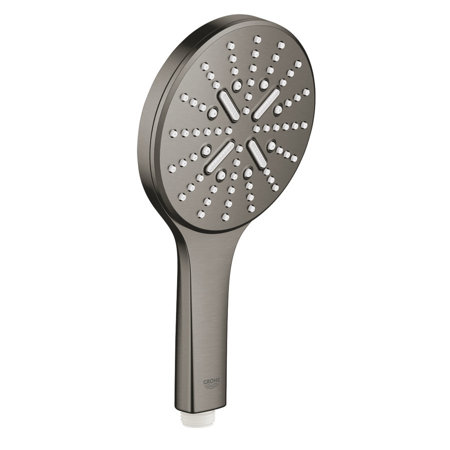 Handdouche Grohe Rainshower SmartActive 130 Rond 13cm Hard Graphite Geborsteld