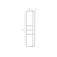 Badkamerkast Differnz Fabulous 33x35x180 cm MDF Wit