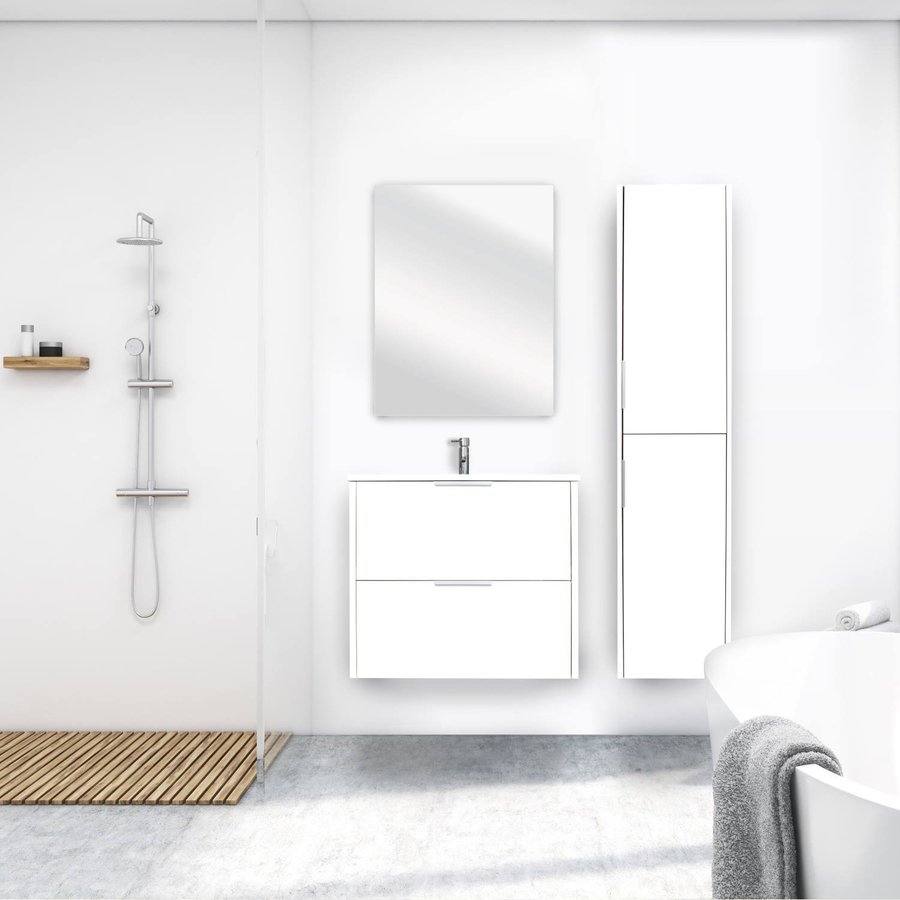 Badkamerkast Differnz Bolo 160x35x35 cm Hoogglans Wit (Flat pack)