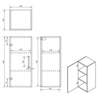 Badkamerkast Differnz Hilde 80x35x32cm Betonlook