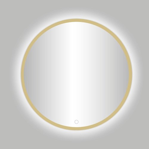 Badkamerspiegel Best Design Venetië Nancy LED Verlichting 140x140 cm Rond Mat Goud 