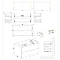 Wastafelmeubel Aqua Splash Maia Onderkast Zonder Topblad 100 cm Mat Zwart