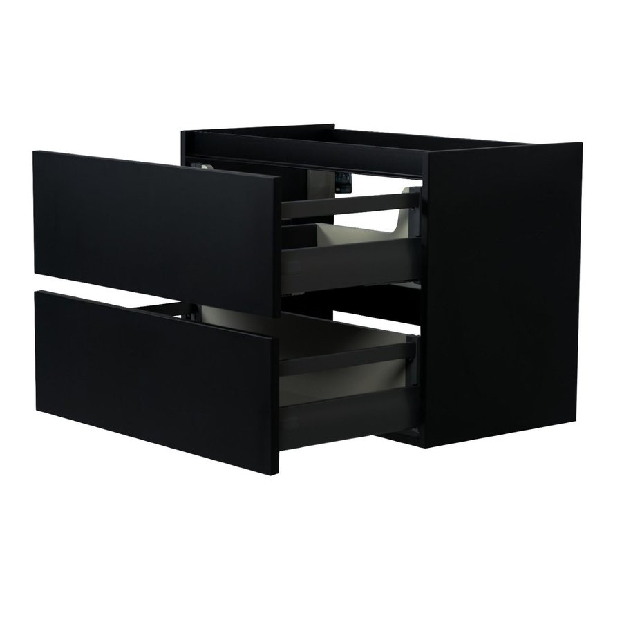 Wastafelmeubel Aqua Splash Maia Onderkast Zonder Topblad 60 cm Mat Zwart