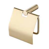 Toiletrolhouder Aqua Splash Goldy Inclusief Klep Geborsteld Messing Goud