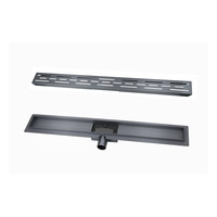 BWS Douchegoot Flens Met Uitneembare Haarfilter 100x7x6.7 cm Gunmetal