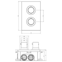 Inbouwthermostaat Compleet Brauer Gold Edition 3-weg Geborsteld Goud