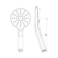 Handdouche Brauer Gold Edition 3-Standen Geborsteld Goud