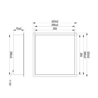 Inbouwnis Brauer Gold Edition 30x30 cm Geborsteld Goud