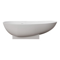 Vrijstaand Bad Best Design Earth 180x84x56 cm Solid Surface Mat Wit