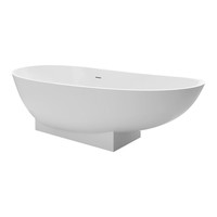 Vrijstaand Bad Best Design Earth 180x84x56 cm Solid Surface Mat Wit