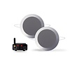 Aquasound Bluetooth Music Center Aquasound + Twist Speakerset 50 Watt / BT4.0 / AUTO-AUX Mat Chroom
