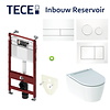 Geberit TECE Profile Inbouwreservoir Toiletset Geberit ONE Rimless Diepspoel Turboflush Wit met drukplaat