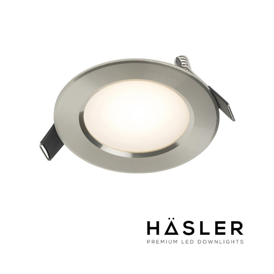 Inbouwspot Häsler Comarruga Incl. Fase Aansnijding Dimbaar 9.2 cm 4 Watt Warm Wit RVS Set (Meerdere Spots)