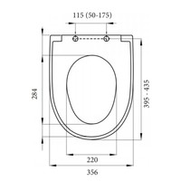 Toiletzitting Sanicare Soft-Close Rondo Met Deksel 35,6x43,5cm Wit