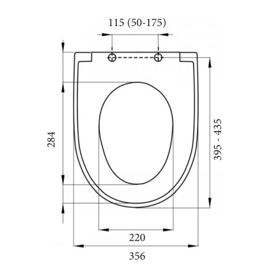 Toiletzitting Sanicare Soft-Close Rondo Met Deksel 35,6x43,5cm Wit