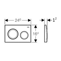 Geberit Sigma 8 (UP720) Toiletset set62 Mudo Rimless Met Sigma 20 Drukplaat