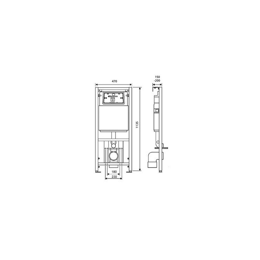 Geberit Burda Inbouwreservoir UP320 Dualflush Frontbediening en Isolatiemat