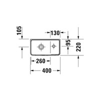 Fontein Duravit D-Neo Inbouw Met Kraanvlak 1 Kraangat 40 cm Hoogglans Wit